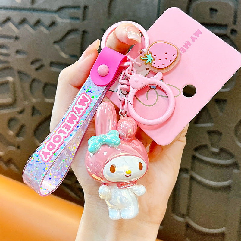 Symphony electroplating Sanrio keychain cute bag pendant cartoon toy doll desktop decoration