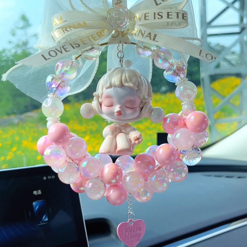 Bubble Mart car hanging sp temperature series car interior rearview mirror pendant gift for girlfriend handmade car pendant