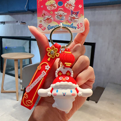 New Year Series Sanrio Pacha Dog Doll Keychain