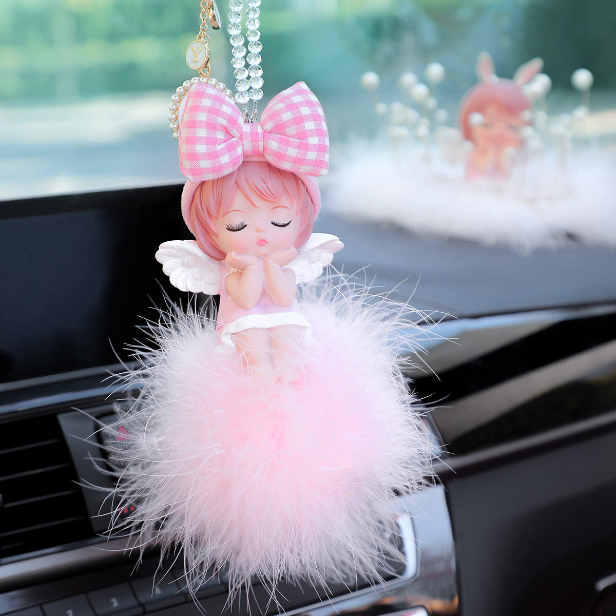 Car pendant car pendant cute angel car rearview mirror pendant