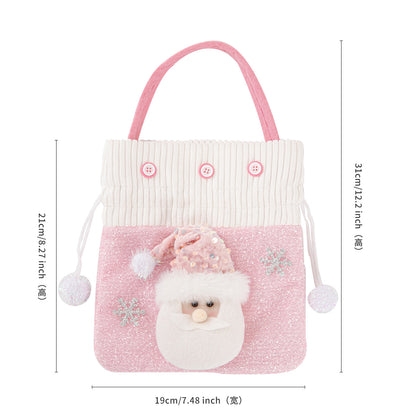 Christmas tote bag, snowman gift bag, scene decoration, candy snack bag
