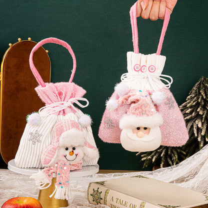 Christmas tote bag, snowman gift bag, scene decoration, candy snack bag