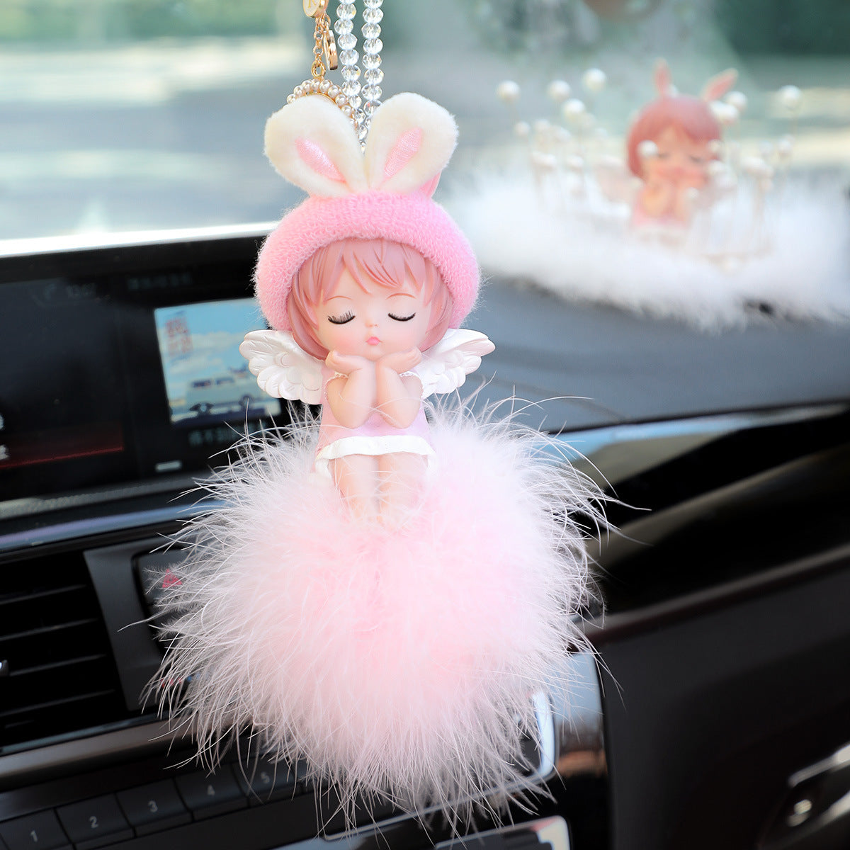 Car pendant car pendant cute angel car rearview mirror pendant