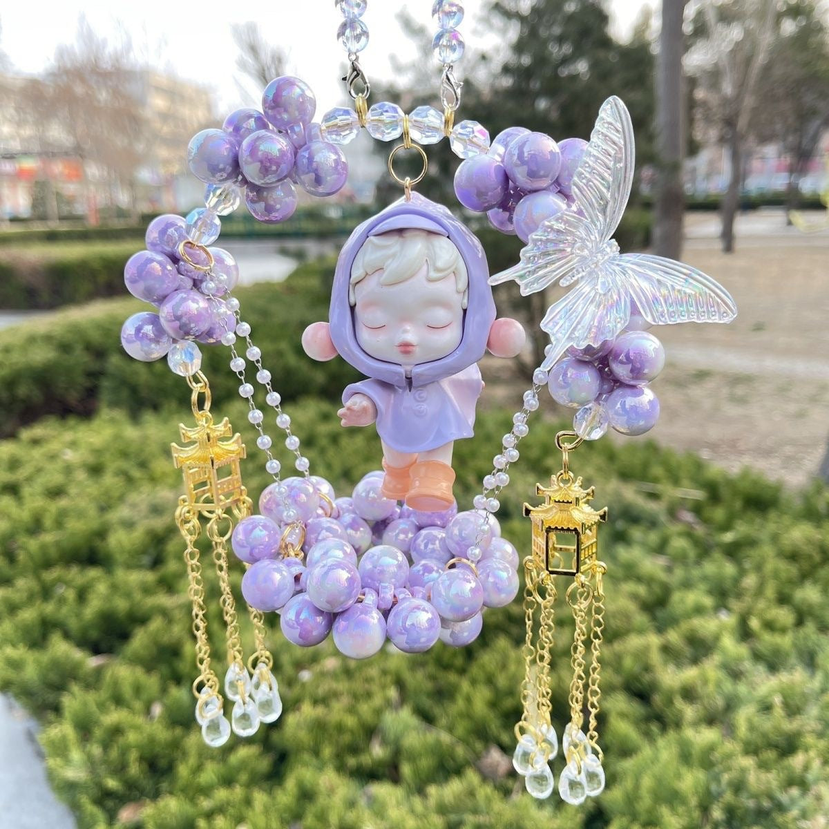 Angel Wings Moon Cradle Car Ornaments Car Interior Ornaments