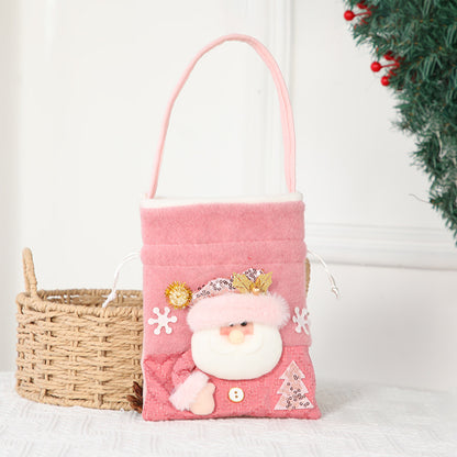 Christmas tote bag, snowman gift bag, scene decoration, candy snack bag