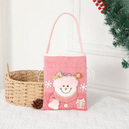 Christmas tote bag, snowman gift bag, scene decoration, candy snack bag