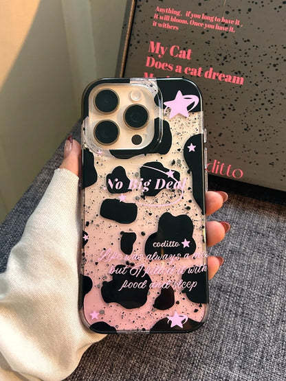 The high-value mobile phone case with classic gradient pink design looks good when paired with iPhone 16 Pro Desert Gold
