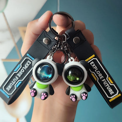 Cartoon Bamboo Mask Panda Keychain