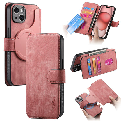 New magnetic separation suitable for Apple 16 mobile phone case Magsafe strong magnetic iPhone 15 flip leather case 14 cases