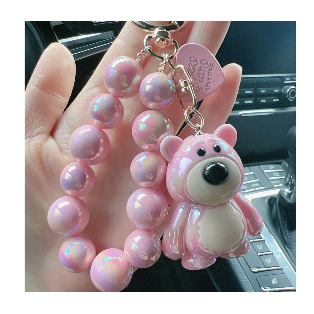 Bear keychain couple cartoon acrylic pendant key chain bag doll decorative pendant