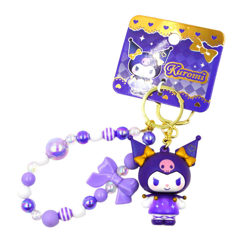 Shining Star Kuromi Keychain Colorful Beaded Bracelet Couple Bag Pendant Small Gift