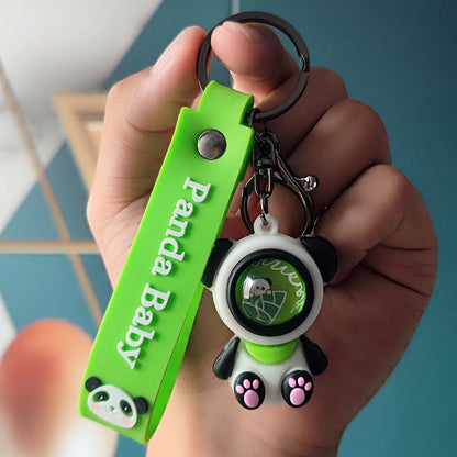 Cartoon Bamboo Mask Panda Keychain