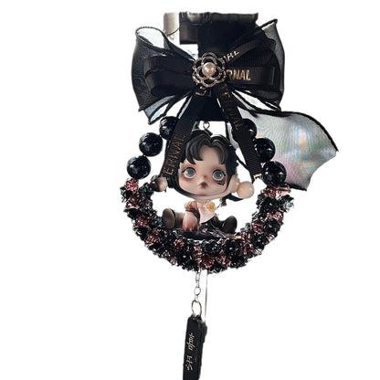 Light luxury Bubble Mart car hanging interior rearview mirror car pendant car decoration gift to girlfriend bestie crystal car
