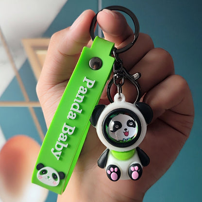 Cartoon Bamboo Mask Panda Keychain