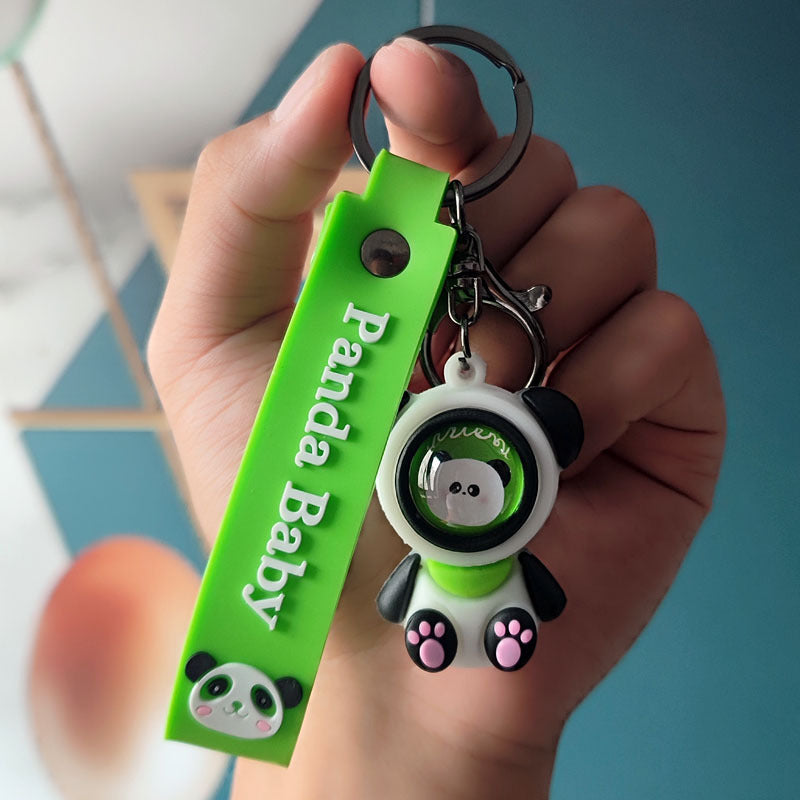 Cartoon Bamboo Mask Panda Keychain