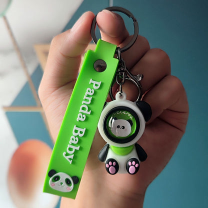 Cartoon Bamboo Mask Panda Keychain