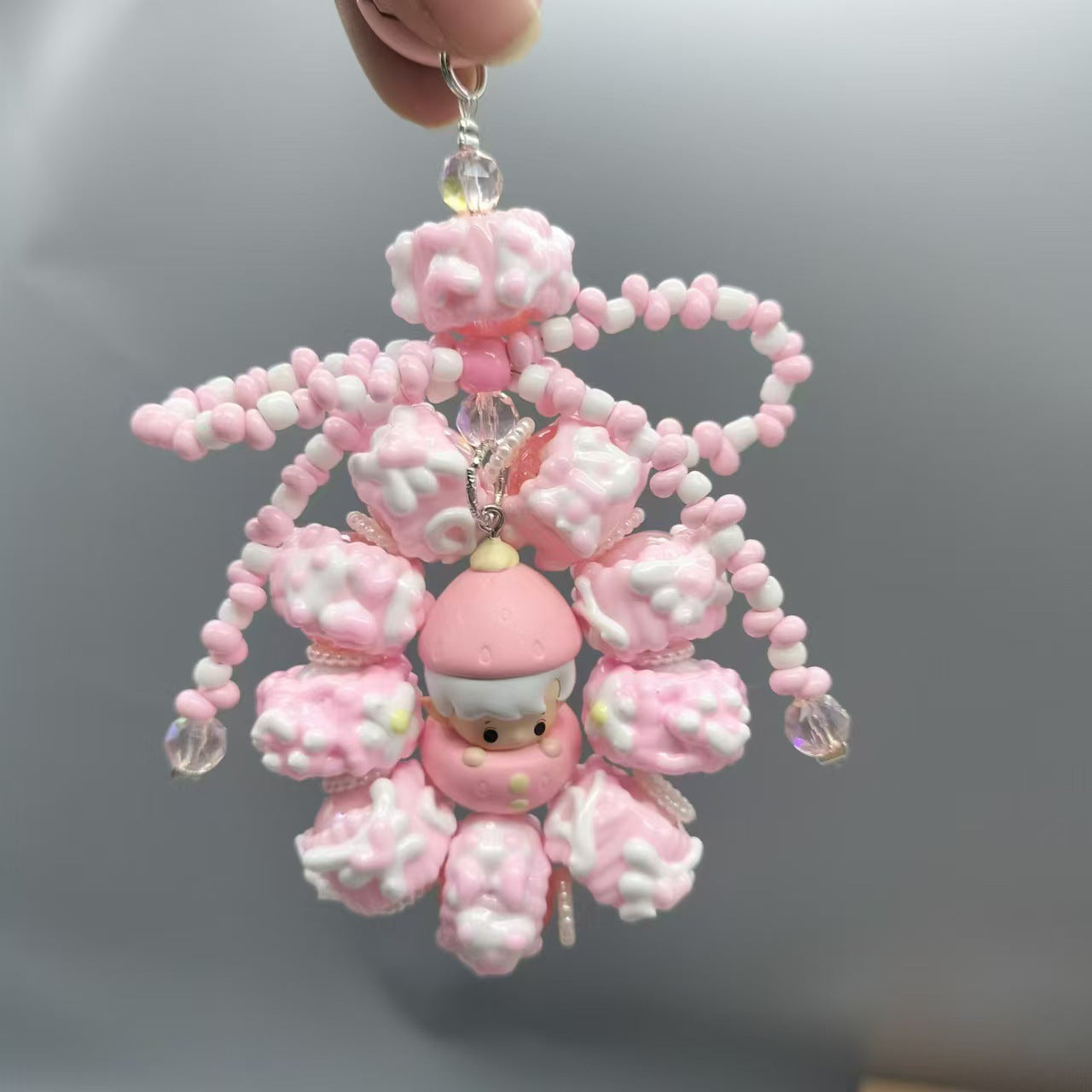 Bubble Mart hand-painted beads mobile phone chain heavy beading