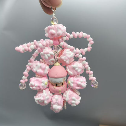 Bubble Mart hand-painted beads mobile phone chain heavy beading