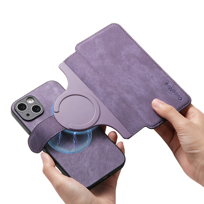 New magnetic separation suitable for Apple 16 mobile phone case Magsafe strong magnetic iPhone 15 flip leather case 14 cases