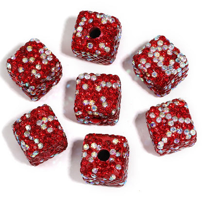 Shambhala diamond clay square beads loose beads