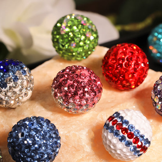 Large size 16mm Shambhala clay drill ball color rhinobar polymer clay bead diy full drill bead