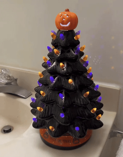 Árbol de Navidad de cerámica de Halloween🔥🔥🔥Último día para descuentos✈ ENVÍO MUNDIAL ✈
