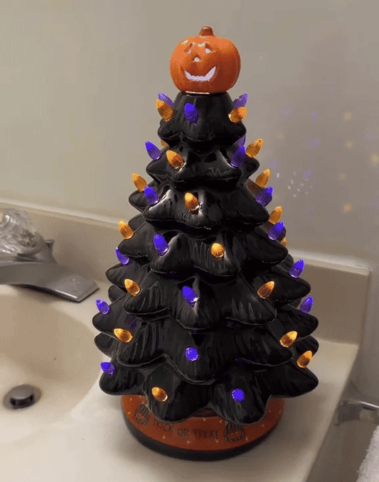 Árbol de Navidad de cerámica de Halloween🔥🔥🔥Último día para descuentos✈ ENVÍO MUNDIAL ✈