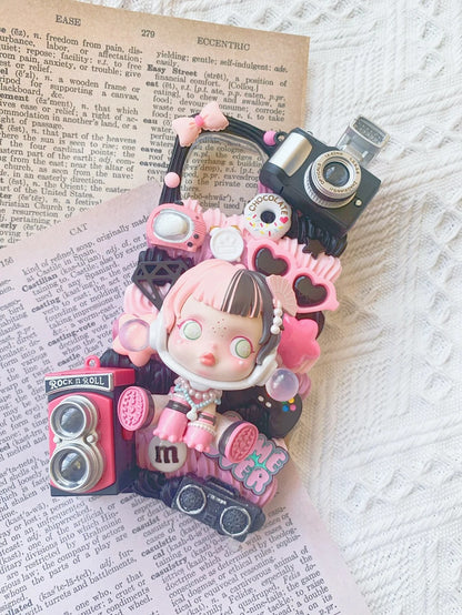 Suitable for iPhone16ProMax Apple 15/14 mobile phone case 13 DIY cream mobile phone case