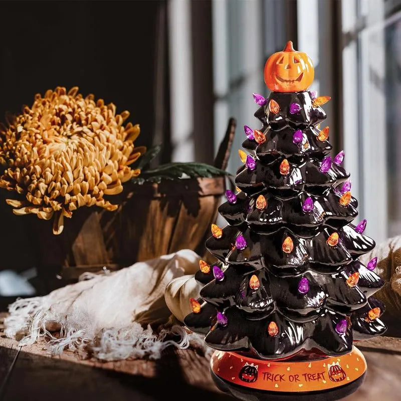 Árbol de Navidad de cerámica de Halloween🔥🔥🔥Último día para descuentos✈ ENVÍO MUNDIAL ✈