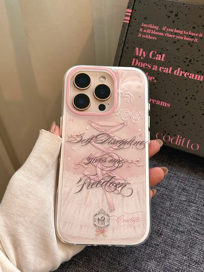 Pink mobile phone case Desert gold mobile phone case Lace skirt mobile phone case