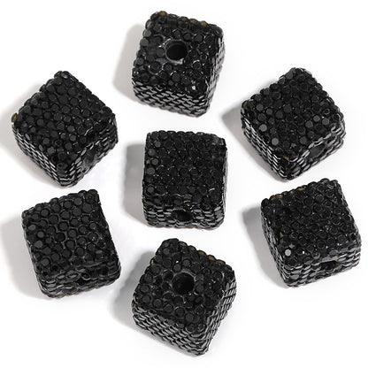 Shambhala diamond clay square beads loose beads