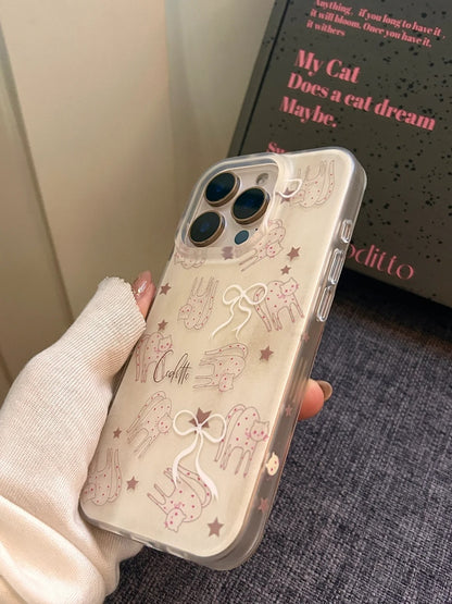Desert gold phone case with cute little graffiti designs on the sides Frosted mobile phone case