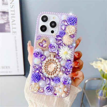Rose pearl mobile phone case for iPhone 16 14 promax love suitable for iPhone 15 chrysanthemum protective cover