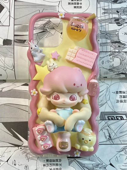 DIY cream mobile phone case, personalized mobile phone case suitable for iPhone14/15 promax mobile phone case Apple 16/13