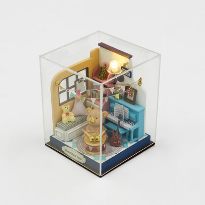 diy cabin wooden handmade building assembly mini cabin creative toys gift giving ornaments