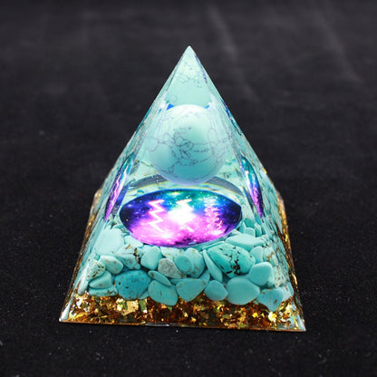 Luminous version Twelve constellations acrylic resin crystal pyramid desktop car handmade ornaments