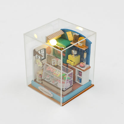 diy cabin wooden handmade building assembly mini cabin creative toys gift giving ornaments