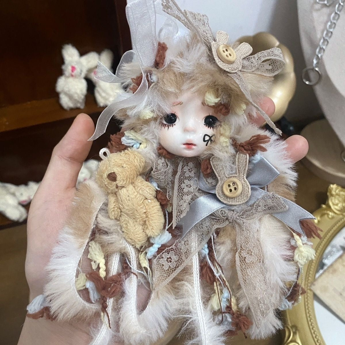 Best-Selling Clay Doll Bead Art Piece, Sturdy DIY Fashion Accessory