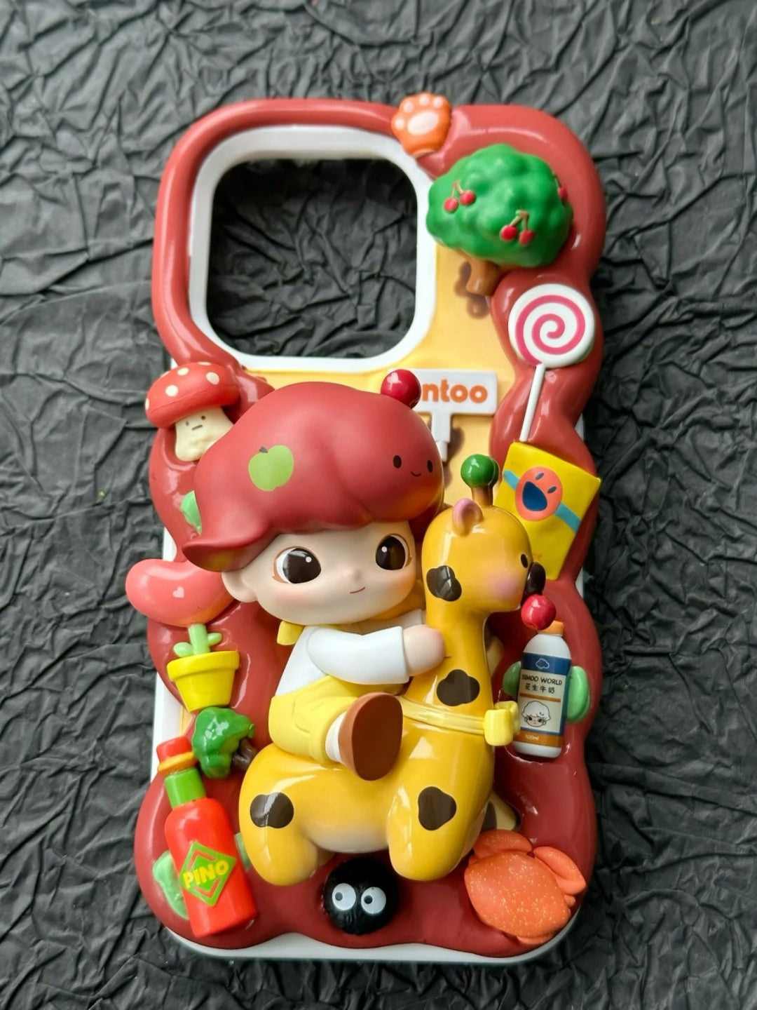 DIY Bubble Matt dimoo Animal Kingdom Phone Case Cream Phone Case iPhone