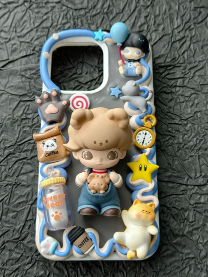 DIY Bubble Matt dimoo Animal Kingdom Phone Case Cream Phone Case iPhone