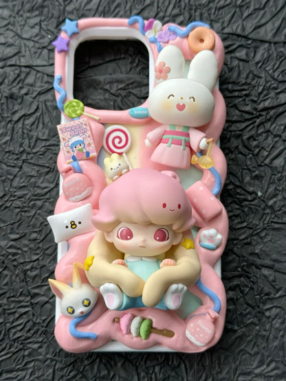 DIY Bubble Matt dimoo Animal Kingdom Phone Case Cream Phone Case iPhone