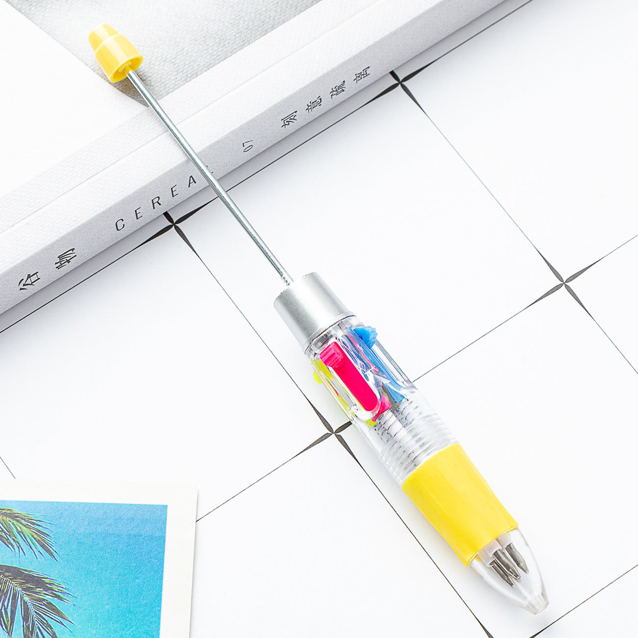 Four-color beaded pen