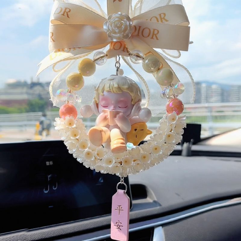 Bubble Mart car hanging sp temperature series car interior rearview mirror pendant gift for girlfriend handmade car pendant