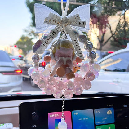 Bubble Mart car hanging sp temperature series car interior rearview mirror pendant gift for girlfriend handmade car pendant