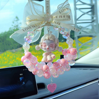 Bubble Mart car hanging sp temperature series car interior rearview mirror pendant gift for girlfriend handmade car pendant